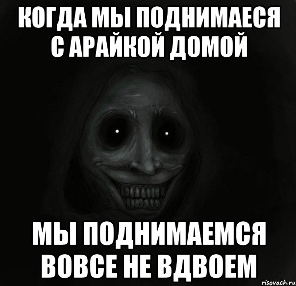 когда мы поднимаеся с арайкой домой мы поднимаемся вовсе не вдвоем