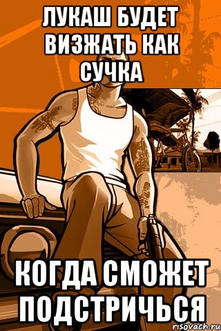 лукаш будет визжать как сучка когда сможет подстричься, Мем GTA