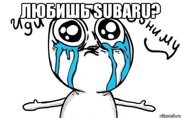 любишь subaru? , Мем Иди обниму