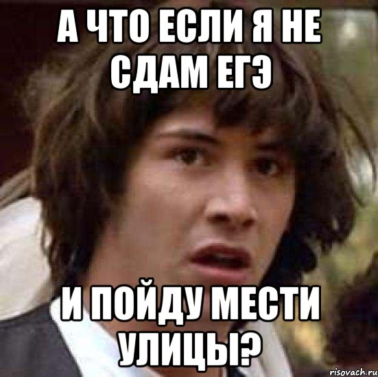 а что если я не сдам егэ и пойду мести улицы?, Мем А что если (Киану Ривз)