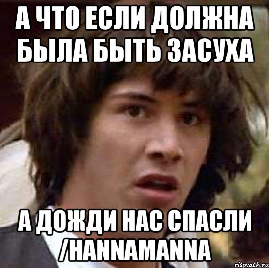 а что если должна была быть засуха а дожди нас спасли /hannamanna, Мем А что если (Киану Ривз)