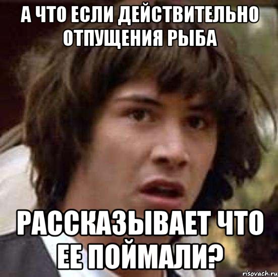 а что если действительно отпущения рыба рассказывает что ее поймали?, Мем А что если (Киану Ривз)