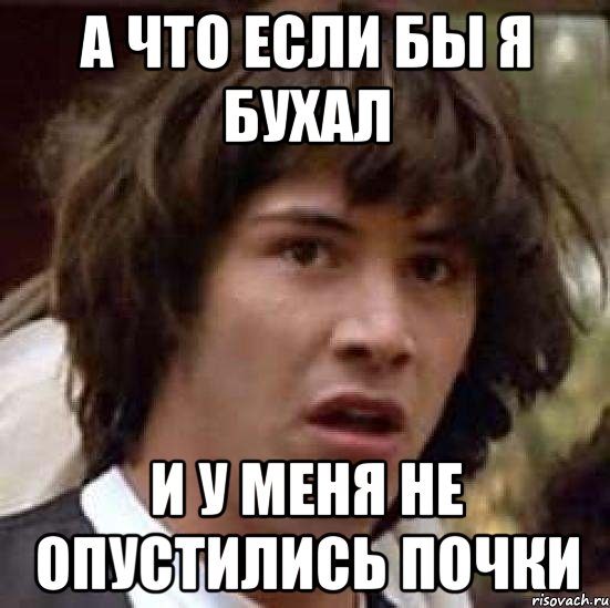 а что если бы я бухал и у меня не опустились почки, Мем А что если (Киану Ривз)