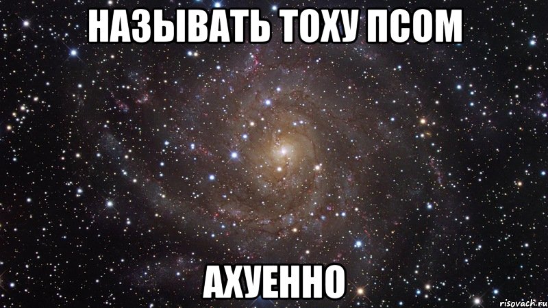 называть тоху псом ахуенно, Мем  Космос (офигенно)