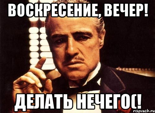 воскресение, вечер! делать нечего(!, Мем крестный отец