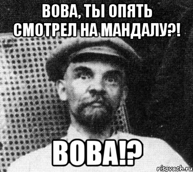 вова, ты опять смотрел на мандалу?! вова!?, Мем   Ленин удивлен