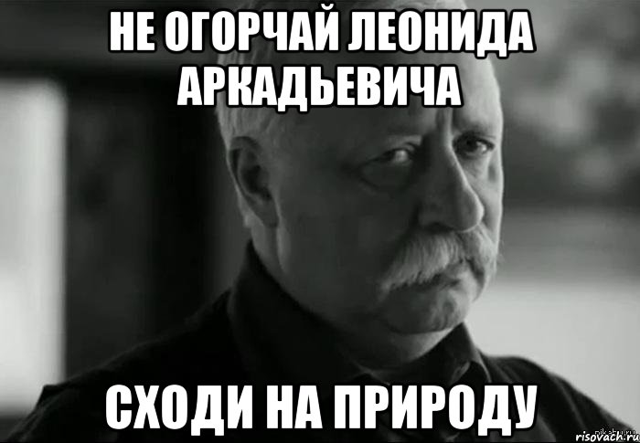 не огорчай леонида аркадьевича сходи на природу, Мем Не расстраивай Леонида Аркадьевича