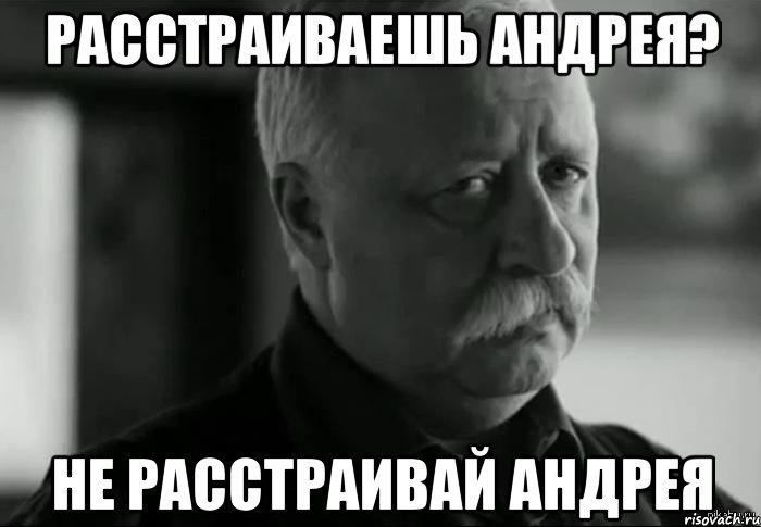 расстраиваешь андрея? не расстраивай андрея, Мем Не расстраивай Леонида Аркадьевича