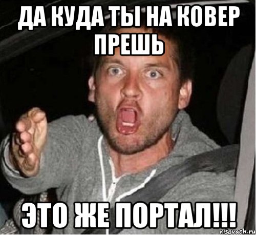 да куда ты на ковер прешь это же портал!!!