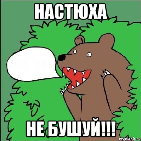 настюха не бушуй!!!, Мем Медведь-шлюха