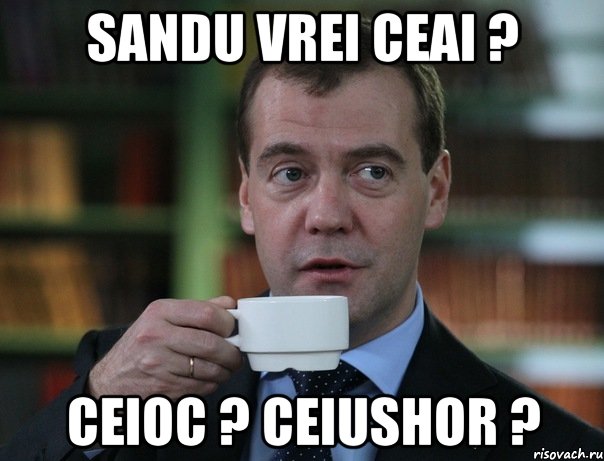 sandu vrei ceai ? ceioc ? ceiushor ?, Мем Медведев спок бро