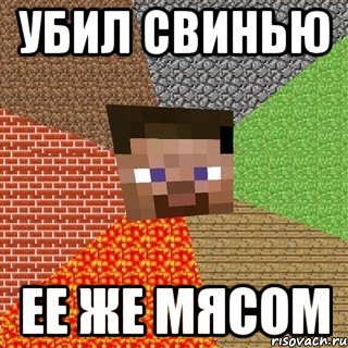 убил свинью ее же мясом, Мем Миникрафтер