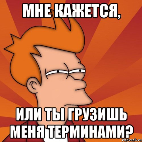 мне кажется, или ты грузишь меня терминами?, Мем Мне кажется или (Фрай Футурама)