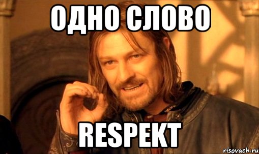 одно слово respekt, Мем Нельзя просто так взять и (Боромир мем)