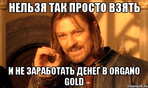 нельзя так просто взять и не заработать денег в organo gold, Мем Нельзя просто так взять и (Боромир мем)