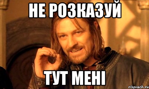 не розказуй тут мені, Мем Нельзя просто так взять и (Боромир мем)