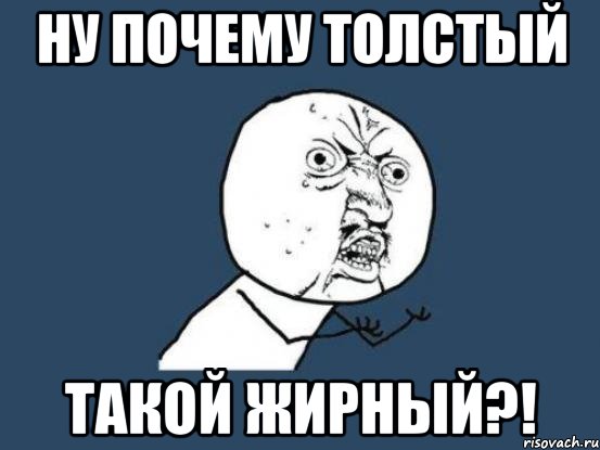 ну почему толстый такой жирный?!, Мем Ну почему