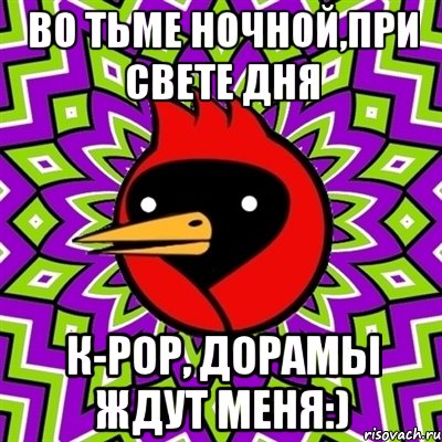 во тьме ночной,при свете дня к-рор, дорамы ждут меня:), Мем Омская птица