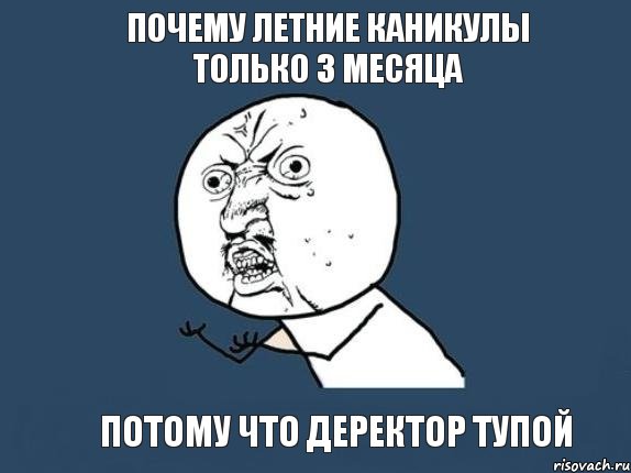 Почему летние каникулы только 3 месяца Потому что деректор тупой