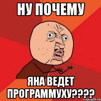 ну почему яна ведет программуху???