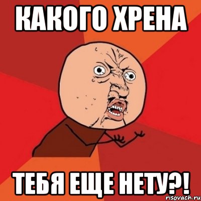 какого хрена тебя еще нету?!, Мем Почему