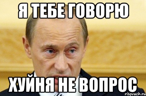 я тебе говорю хуйня не вопрос, Мем путин