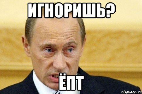 игноришь? ёпт, Мем путин