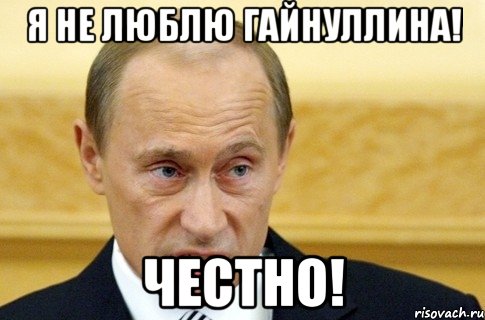 я не люблю гайнуллина! честно!, Мем путин