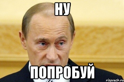 ну попробуй, Мем путин