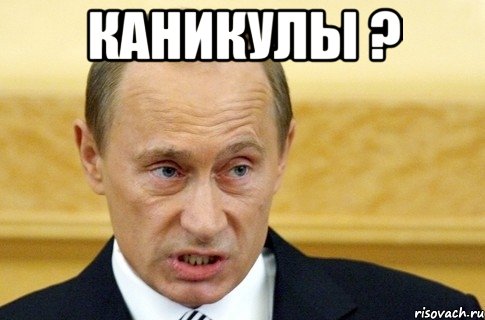 каникулы ? , Мем путин