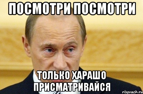 посмотри посмотри только харашо присматривайся, Мем путин