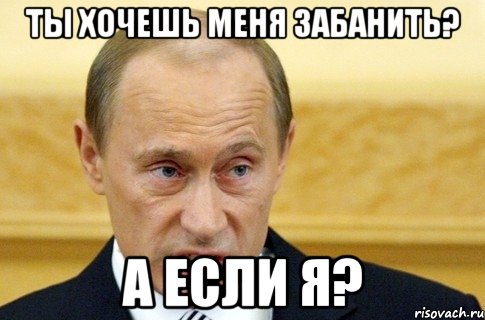 ты хочешь меня забанить? а если я?, Мем путин