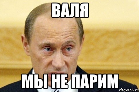 валя мы не парим, Мем путин