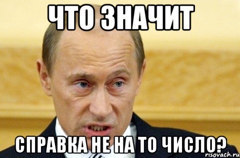 что значит справка не на то число?, Мем путин