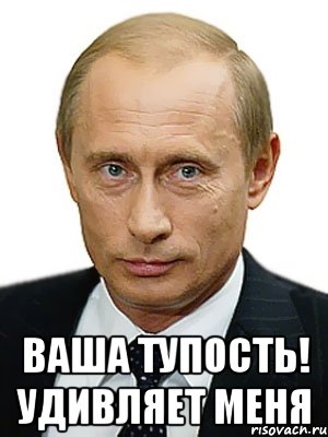  ваша тупость! удивляет меня, Мем Путин