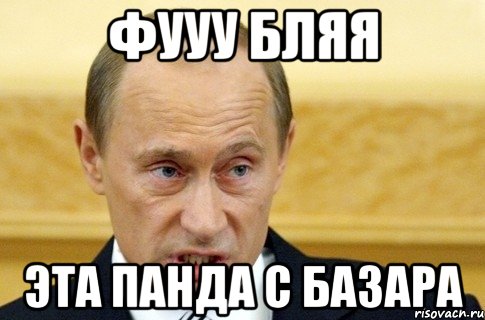 фууу бляя эта панда с базара, Мем путин