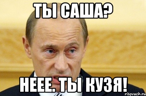 ты саша? неее. ты кузя!, Мем путин