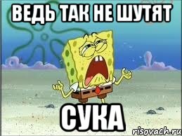 ведь так не шутят сука, Мем Спанч Боб плачет