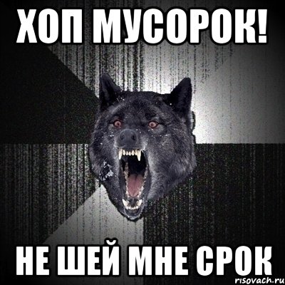 хоп мусорок! не шей мне срок, Мем Сумасшедший волк