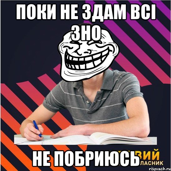 поки не здам всі зно не побриюсь, Мем Типовий одинадцятикласник