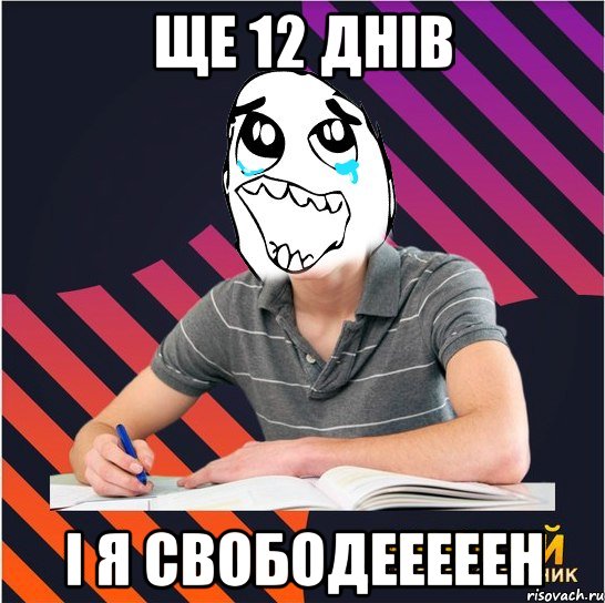 ще 12 днів і я свободееееен, Мем Типовий одинадцятикласник