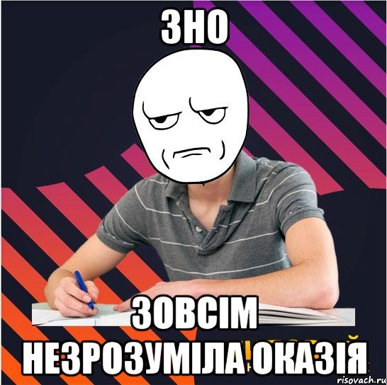зно зовсім незрозуміла оказія, Мем Типовий одинадцятикласник