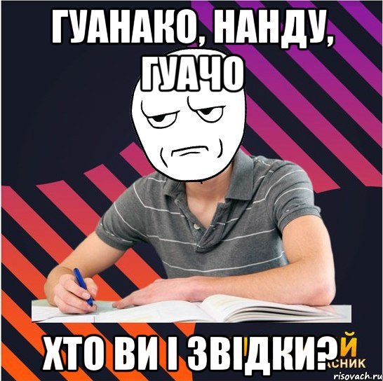 гуанако, нанду, гуачо хто ви і звідки?