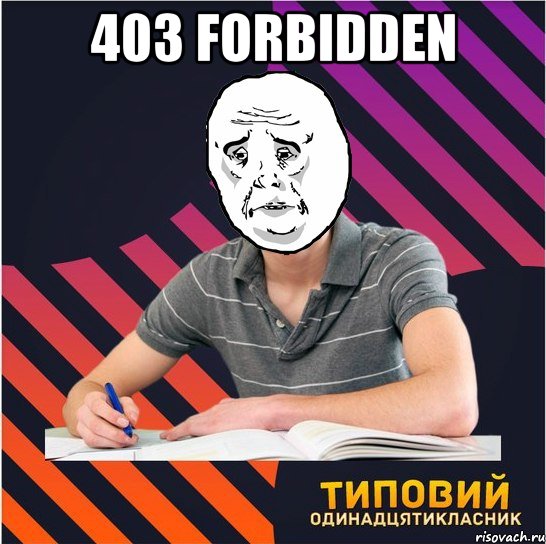 403 forbidden , Мем Типовий одинадцятикласник