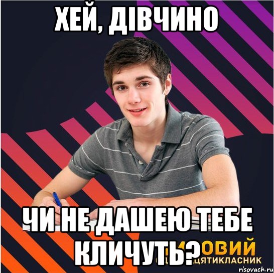 хей, дівчино чи не дашею тебе кличуть?, Мем Типовий одинадцятикласник