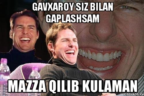 gavxaroy siz bilan gaplashsam mazza qilib kulaman, Мем том круз