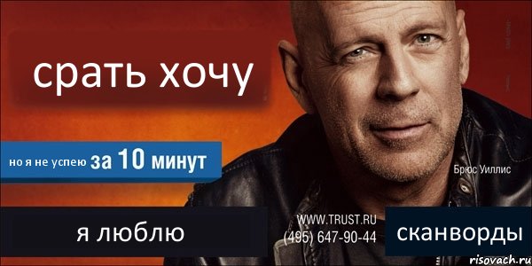 срать хочу но я не успею я люблю сканворды, Комикс Trust