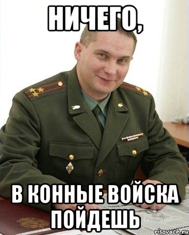 ничего, в конные войска пойдешь, Мем Военком (полковник)