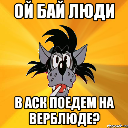 ой бай люди в аск поедем на верблюде?, Мем Волк