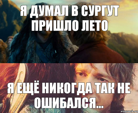 Я думал в Сургут пришло лето Я ещё никогда так не ошибался..., Комикс Я никогда еще так не ошибался